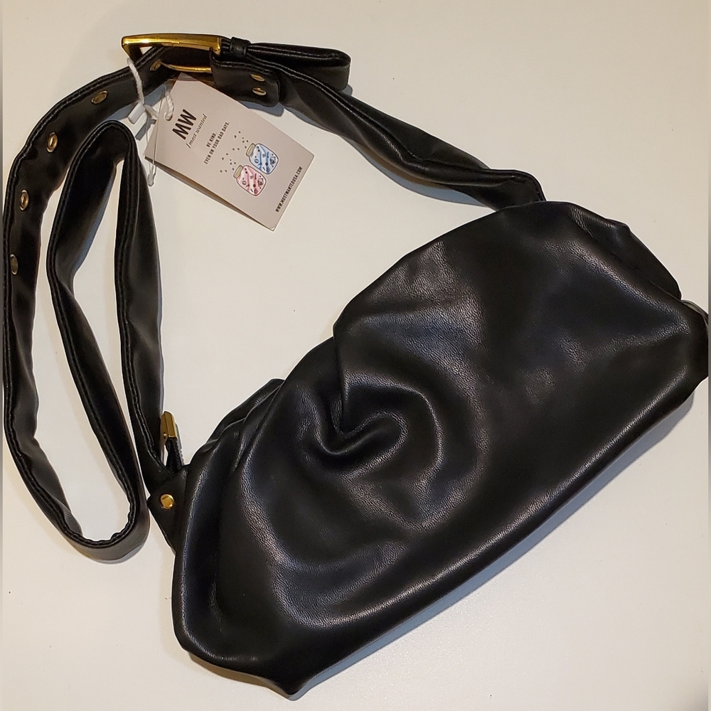 Most Wanted USA Little Black Shoulder Bag